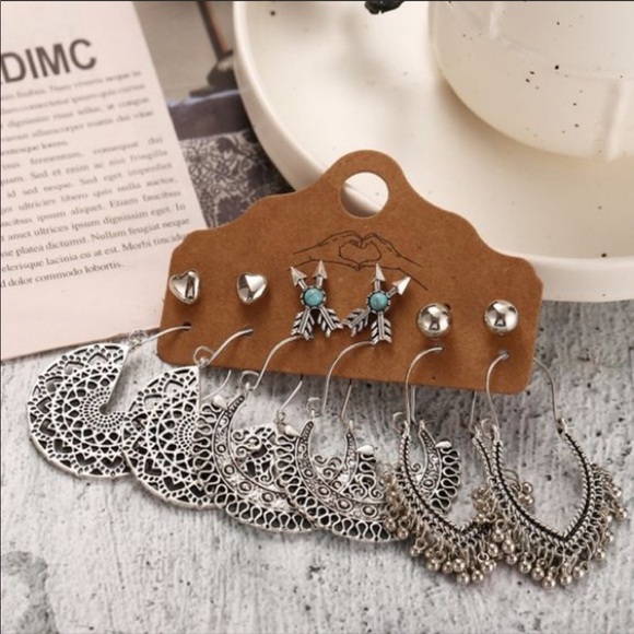 Jewelry - Beautiful 6 pack boho earrings